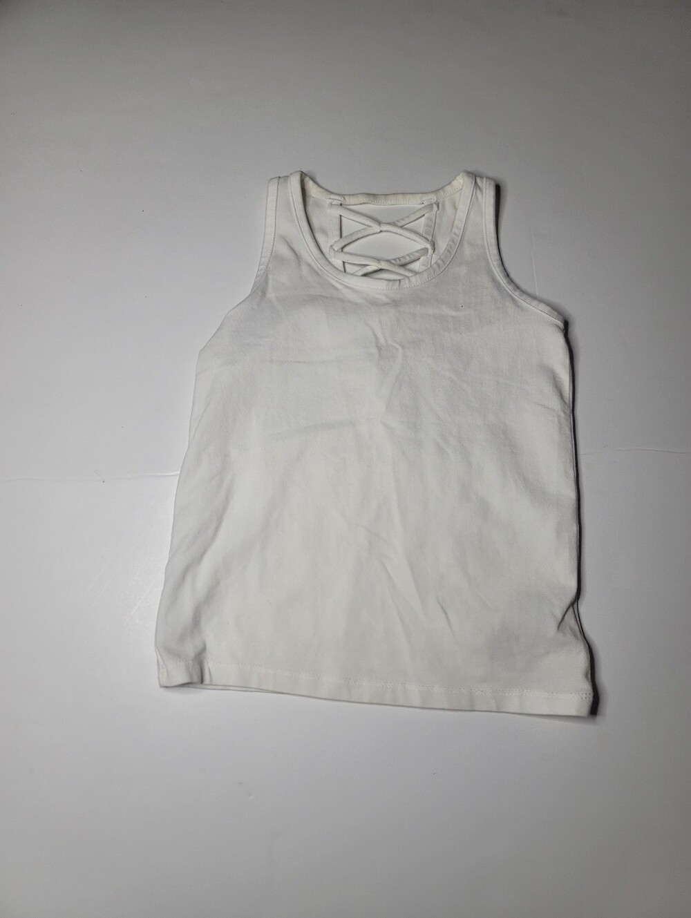 Old Navy White Crisscross Back Tank Top Small
